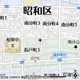 愛知県名古屋市昭和区長戸町3丁目11周辺の地図