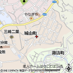 神奈川県三浦市城山町周辺の地図