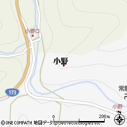 京都府船井郡京丹波町小野周辺の地図