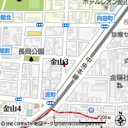 愛知県名古屋市中区金山3丁目周辺の地図