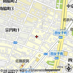 愛知県名古屋市中川区四女子町周辺の地図