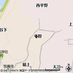 愛知県豊田市石野町平野周辺の地図