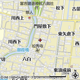 愛知県海部郡蟹江町須成市場周辺の地図