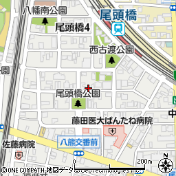 名鉄協商尾頭橋公園第４駐車場周辺の地図