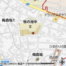 名古屋市立牧の池中学校周辺の地図