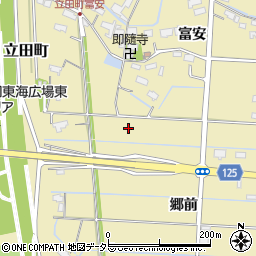 愛知県愛西市立田町周辺の地図
