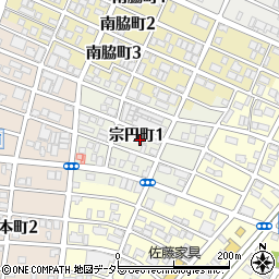 愛知県名古屋市中川区宗円町周辺の地図