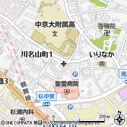 愛知県名古屋市昭和区川名山町159周辺の地図