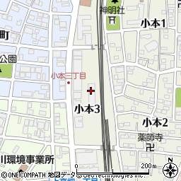 愛知県名古屋市中川区小本町西大坪周辺の地図