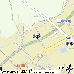 愛知県日進市三本木町水落周辺の地図