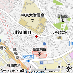 愛知県名古屋市昭和区川名山町159-2周辺の地図