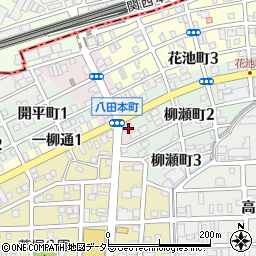 三十三銀行八田支店周辺の地図