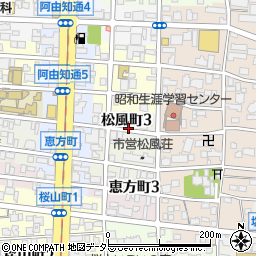 愛知県名古屋市昭和区松風町周辺の地図