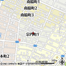 〒454-0821 愛知県名古屋市中川区宗円町の地図