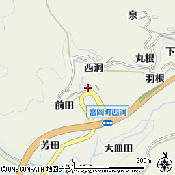 愛知県豊田市富岡町前田周辺の地図