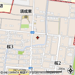 ローソン蟹江須成店周辺の地図