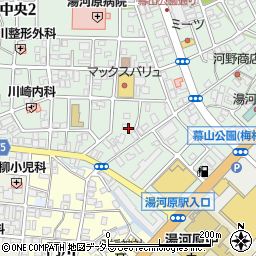 神奈川県足柄下郡湯河原町中央1丁目周辺の地図