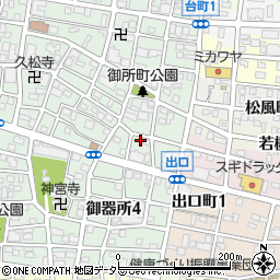 愛知県名古屋市昭和区御器所3丁目28-2周辺の地図