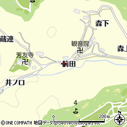 愛知県豊田市芳友町（前田）周辺の地図