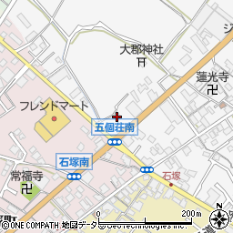 セブンイレブン五個荘南店周辺の地図