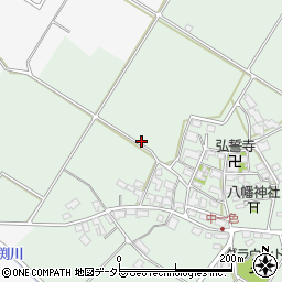 滋賀県東近江市中一色町周辺の地図