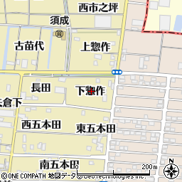 愛知県海部郡蟹江町須成下惣作周辺の地図