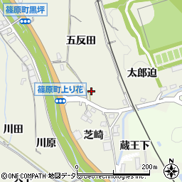 愛知県豊田市篠原町上り花周辺の地図