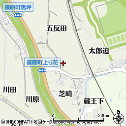 愛知県豊田市篠原町（上り花）周辺の地図