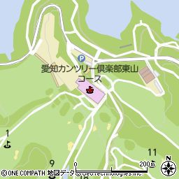 愛知カンツリー倶楽部東山コース周辺の地図