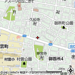 愛知県名古屋市昭和区御器所3丁目33-7周辺の地図