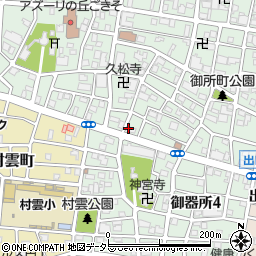愛知県名古屋市昭和区御器所3丁目33-9周辺の地図