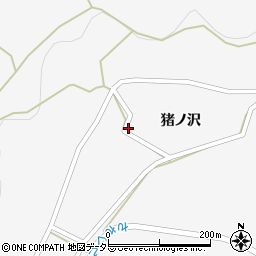 愛知県設楽町（北設楽郡）東納庫（猪ノ沢）周辺の地図