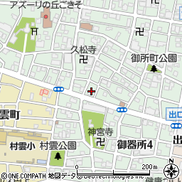 愛知県名古屋市昭和区御器所3丁目33周辺の地図
