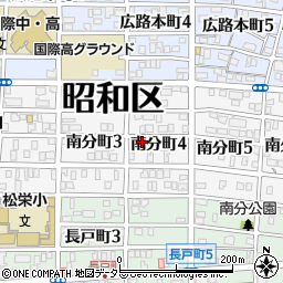 愛知県名古屋市昭和区南分町周辺の地図