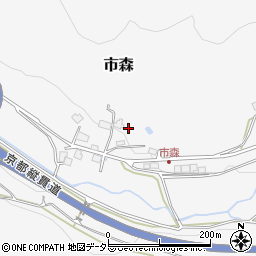 京都府京丹波町（船井郡）市森（小屋ケ谷）周辺の地図
