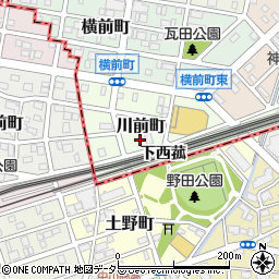 愛知県名古屋市中村区川前町周辺の地図