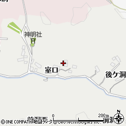愛知県豊田市下室町周辺の地図