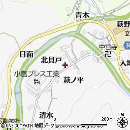 愛知県豊田市桑田和町北貝戸周辺の地図
