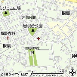 愛知県日進市岩崎町岩根31周辺の地図