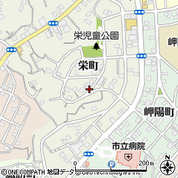 神奈川県三浦市栄町周辺の地図