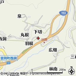 愛知県豊田市富岡町下切周辺の地図