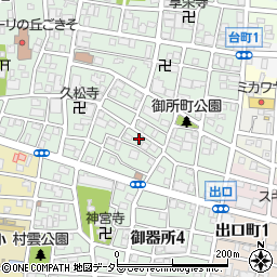 愛知県名古屋市昭和区御器所3丁目30-14周辺の地図