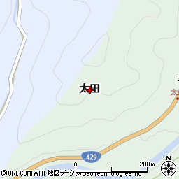 岡山県美作市太田周辺の地図