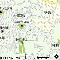 愛知県日進市岩崎町岩根21周辺の地図