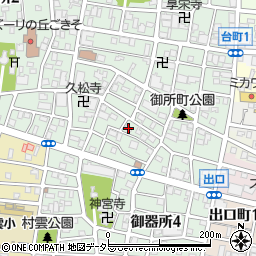 愛知県名古屋市昭和区御器所3丁目30-15周辺の地図