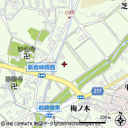 愛知県日進市岩崎町小林周辺の地図