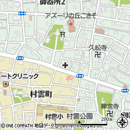 愛知県名古屋市昭和区御器所2丁目16周辺の地図