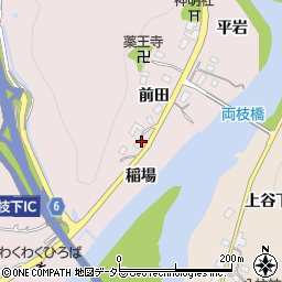 愛知県豊田市枝下町稲場周辺の地図