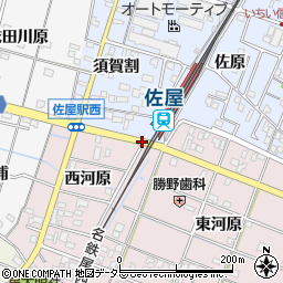 佐屋駅南周辺の地図