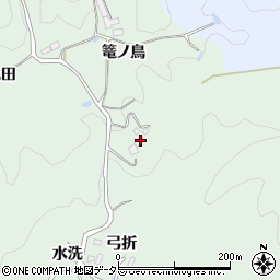 愛知県豊田市足助町弓折周辺の地図